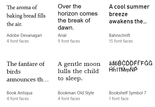 Đối phó với quá nhiều phông chữ trong Windows?