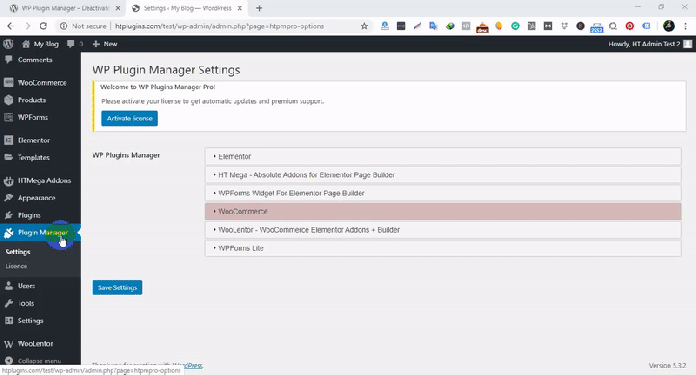 WP Plugin Manager Pro - Hủy kích hoạt plugins mỗi trang - 1