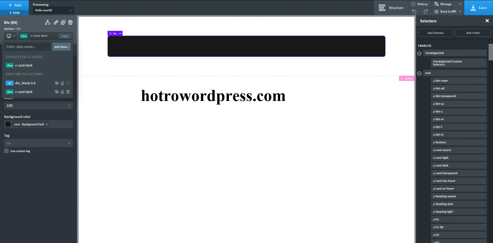 Hướng dẫn cách sử dụng selector OxyNinja for Oxygen Builder 2