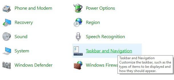 thanh tác vụ và điều hướng