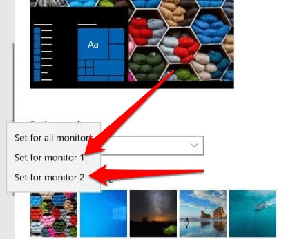Cách đặt hình nền khác nhau trên mỗi màn hình trong Windows 10 10 Cách đặt hình nền khác nhau trên mỗi màn hình trong Windows 10