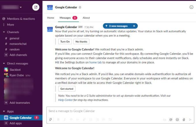 Cách tích hợp lịch Slack hoạt động 12 Cách tích hợp lịch Slack hoạt động