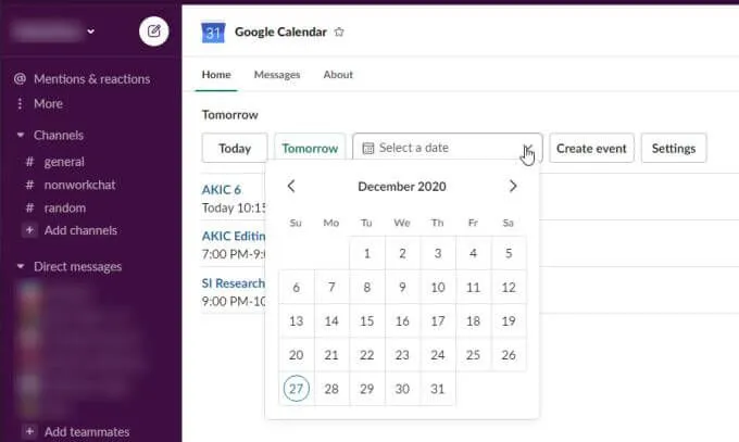 Cách tích hợp lịch Slack hoạt động 51 Cách tích hợp lịch Slack hoạt động