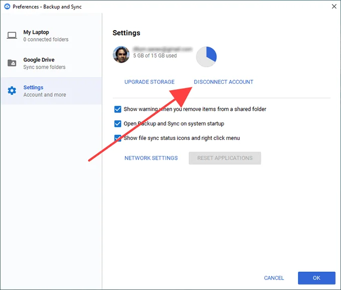 Cách thay đổi vị trí thư mục sao lưu và đồng bộ hóa của Google Drive 16 Cách thay đổi vị trí thư mục sao lưu và đồng bộ hóa của Google Drive