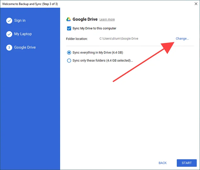 Cách thay đổi vị trí thư mục sao lưu và đồng bộ hóa của Google Drive 18 Cách thay đổi vị trí thư mục sao lưu và đồng bộ hóa của Google Drive