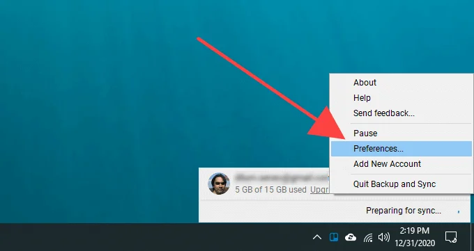 Cách thay đổi vị trí thư mục sao lưu và đồng bộ hóa của Google Drive 14 Cách thay đổi vị trí thư mục sao lưu và đồng bộ hóa của Google Drive