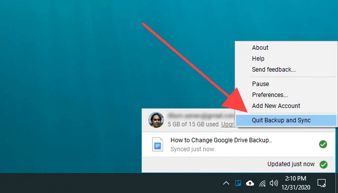 Cách thay đổi vị trí thư mục sao lưu và đồng bộ hóa của Google Drive 4 Cách thay đổi vị trí thư mục sao lưu và đồng bộ hóa của Google Drive