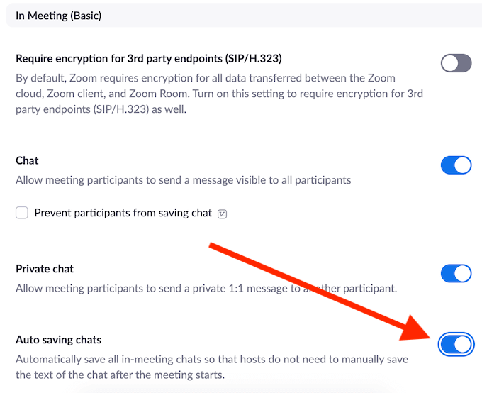 zoom_in-meeting-settings - Mẹo kỹ thuật trực tuyến Lưu Nhật ký trò chuyện để theo dõi hình ảnh