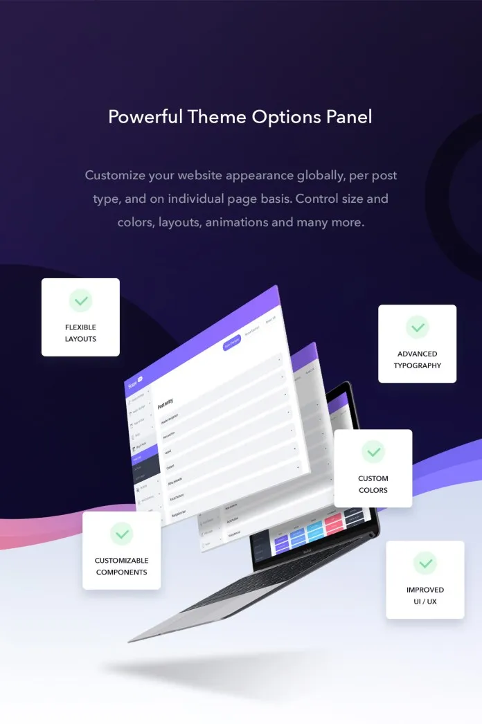 Bảng tùy chọn chủ đề mạnh mẽ