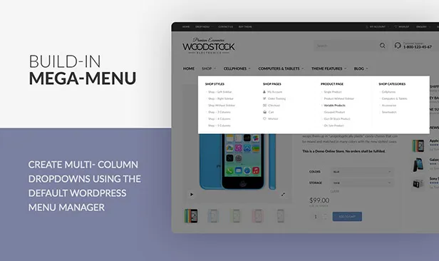 Woodstock - Cửa hàng điện tử WooCommerce Theme - 13