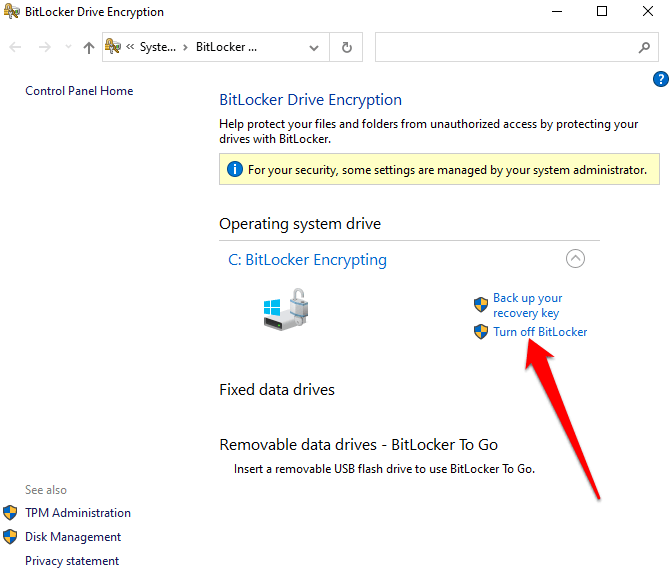 Làm thế nào để quay Off hoặc Tắt Bitlocker trên Windows 10 6 Làm thế nào để quay Off hoặc Tắt Bitlocker trên Windows 10