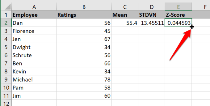 Cách tính điểm Z trong Excel 18 Cách tính điểm Z trong Excel
