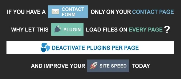 Download: Deactivate Plugins Per Page - Improve WordPress Performance 1 optimize site speed by disabling plugins on certain pages