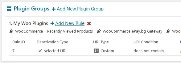 Download: Deactivate Plugins Per Page - Improve WordPress Performance 5 plugin groups