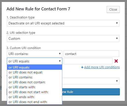 custom deactivation rules