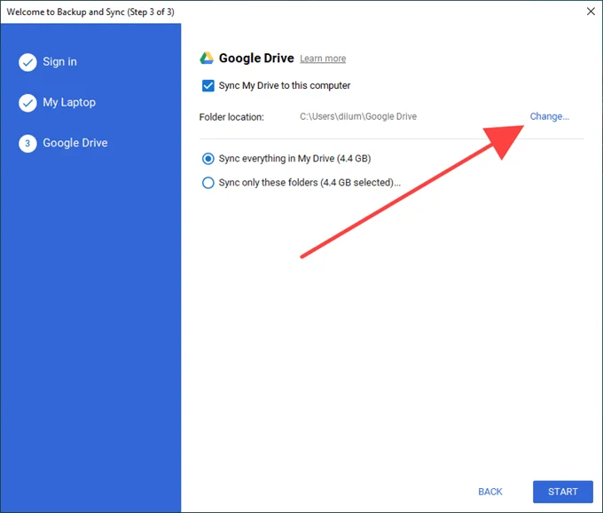 Cách thay đổi vị trí thư mục sao lưu và đồng bộ hóa của Google Drive 2 Cách thay đổi vị trí thư mục sao lưu và đồng bộ hóa của Google Drive