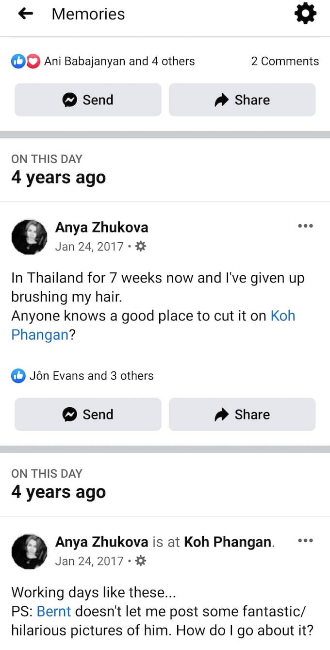 Cách tìm ký ức trên Facebook 14 Cách tìm ký ức trên Facebook