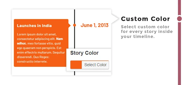 Dòng thời gian màu tùy chỉnh