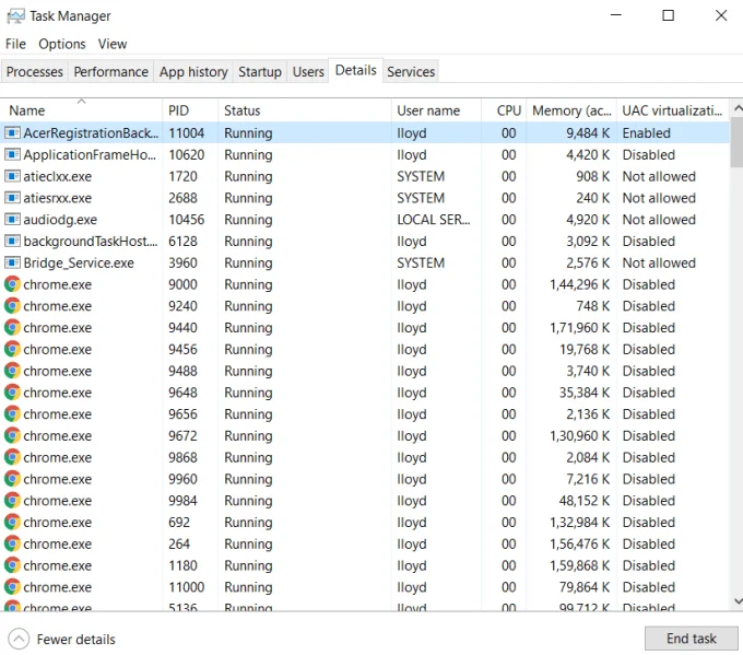 Cách đặt Mức độ ưu tiên của Quy trình trong Trình quản lý Tác vụ trên Windows 10 12 Cách đặt Mức độ ưu tiên của Quy trình trong Trình quản lý Tác vụ trên Windows 10