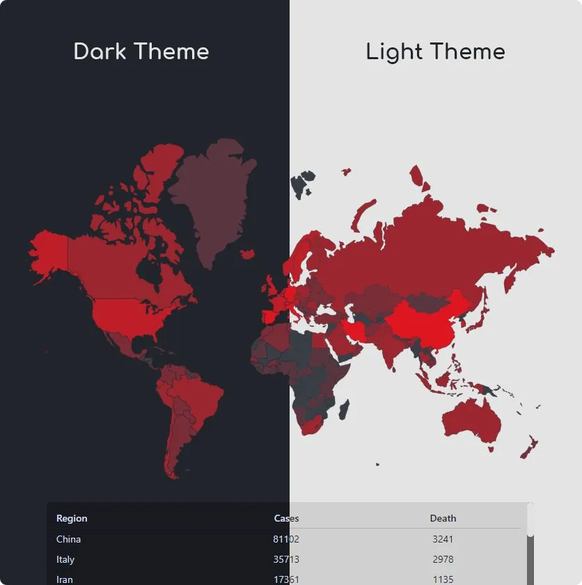 Corvid — Covid-19 data Maps & Widgets for WordPress