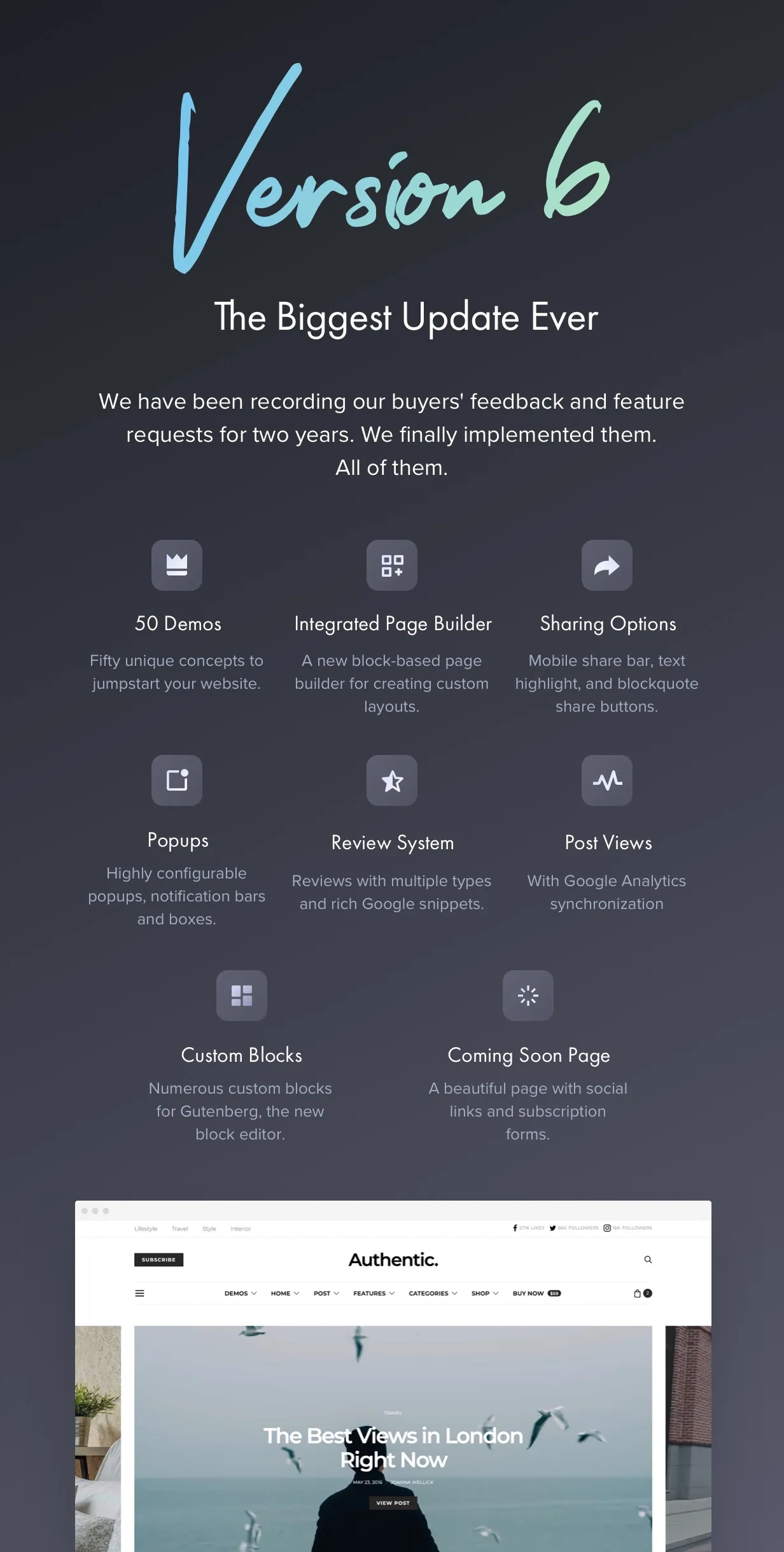 Authentic v7.1.1 - Lifestyle Blog & Magazine WordPress Theme 2 Phiên bản 6