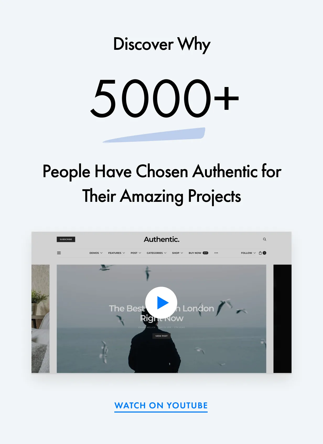 Authentic v7.1.1 - Lifestyle Blog & Magazine WordPress Theme 4 Video quảng cáo