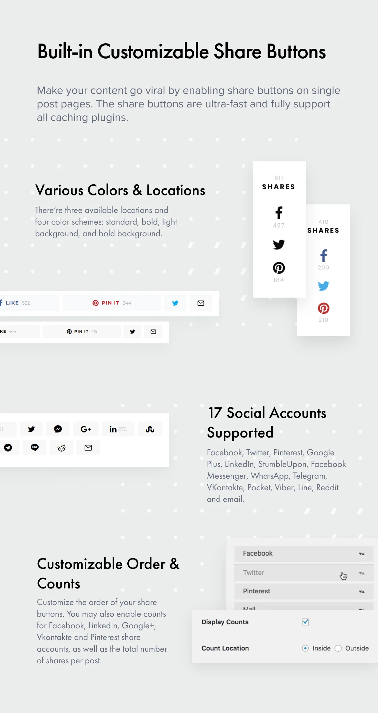 Authentic v7.1.1 - Lifestyle Blog & Magazine WordPress Theme 13 Chia sẻ các nút
