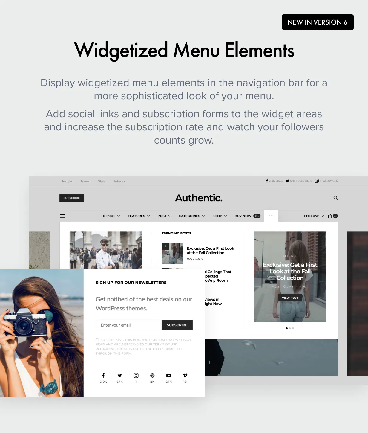 Authentic v7.1.1 - Lifestyle Blog & Magazine WordPress Theme 27 Các phần tử menu được mở rộng