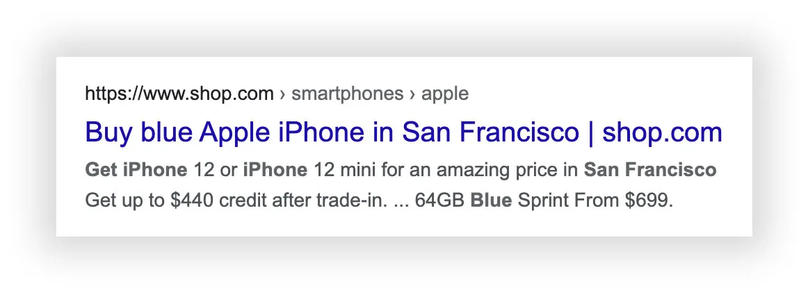 Lọc mọi thứ - WooCommerce Bộ lọc sản phẩm Ví dụ về đoạn mã của Google