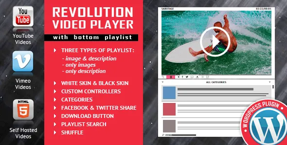 Universal Video Player v3.8 NULLED - WordPress Plugin