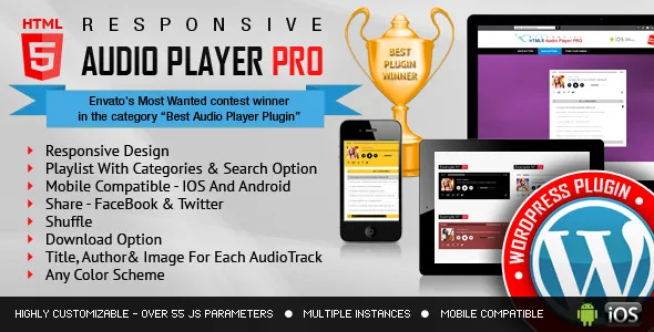 Sticky HTML5 Music Player WordPress Plugin v3.1 NULLED