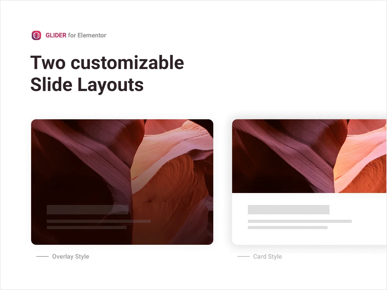 Glider v2.0.3 NULLED – Slideshow & Slider for Elementor 5 Hai bố cục trang trình bày có thể tùy chỉnh