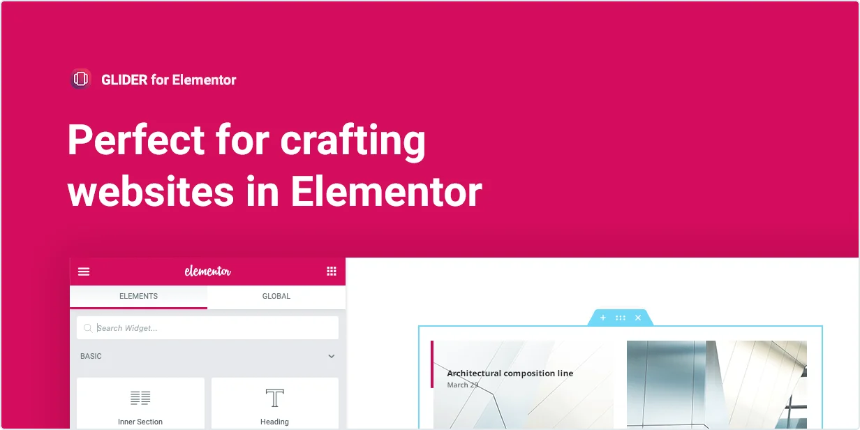 Glider v2.0.3 NULLED – Slideshow & Slider for Elementor 9 Hoàn hảo để tạo các trang web trong Elementor