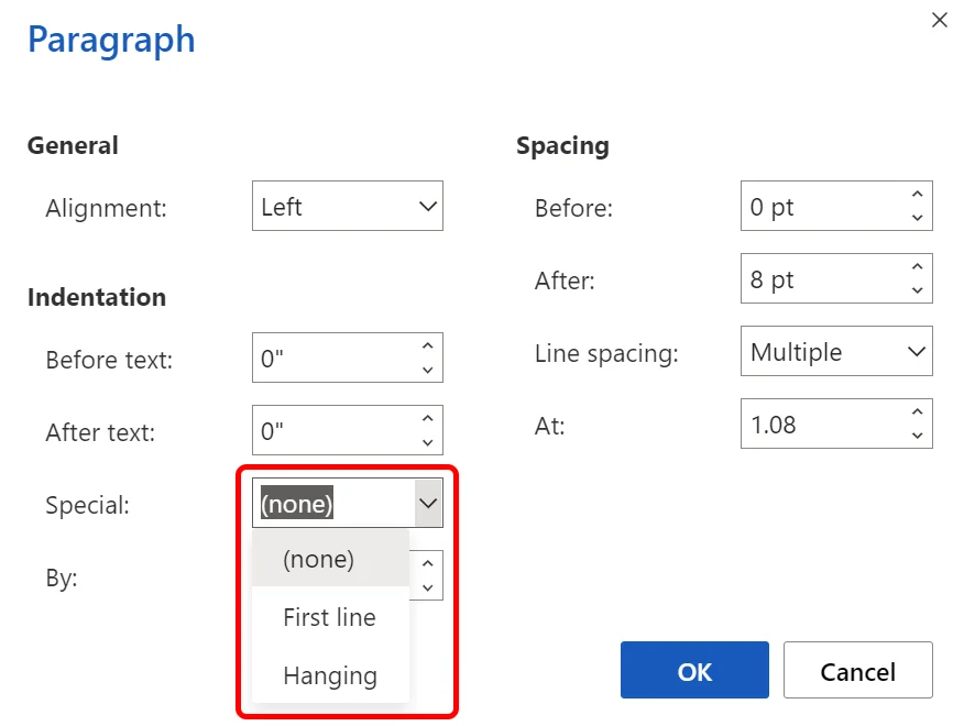Cách sửa lỗi Treo thụt lề trong Word 14 Cách sửa lỗi Treo thụt lề trong Word