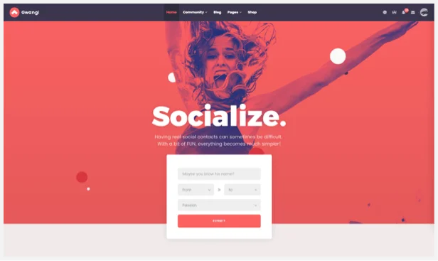 Gwangi - Tư cách thành viên đa năng PRO, Mạng xã hội & Cộng đồng BuddyPress Theme - số 8