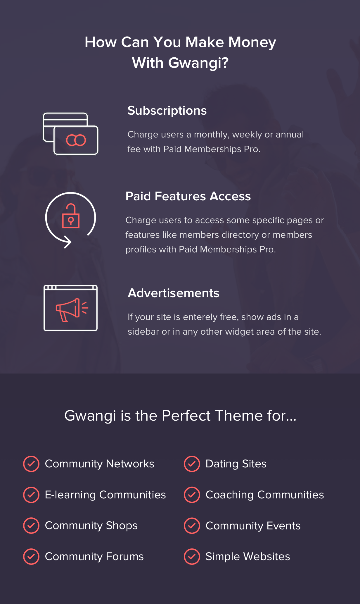 Gwangi - Tư cách thành viên đa năng PRO, Mạng xã hội & Cộng đồng BuddyPress Theme - 6