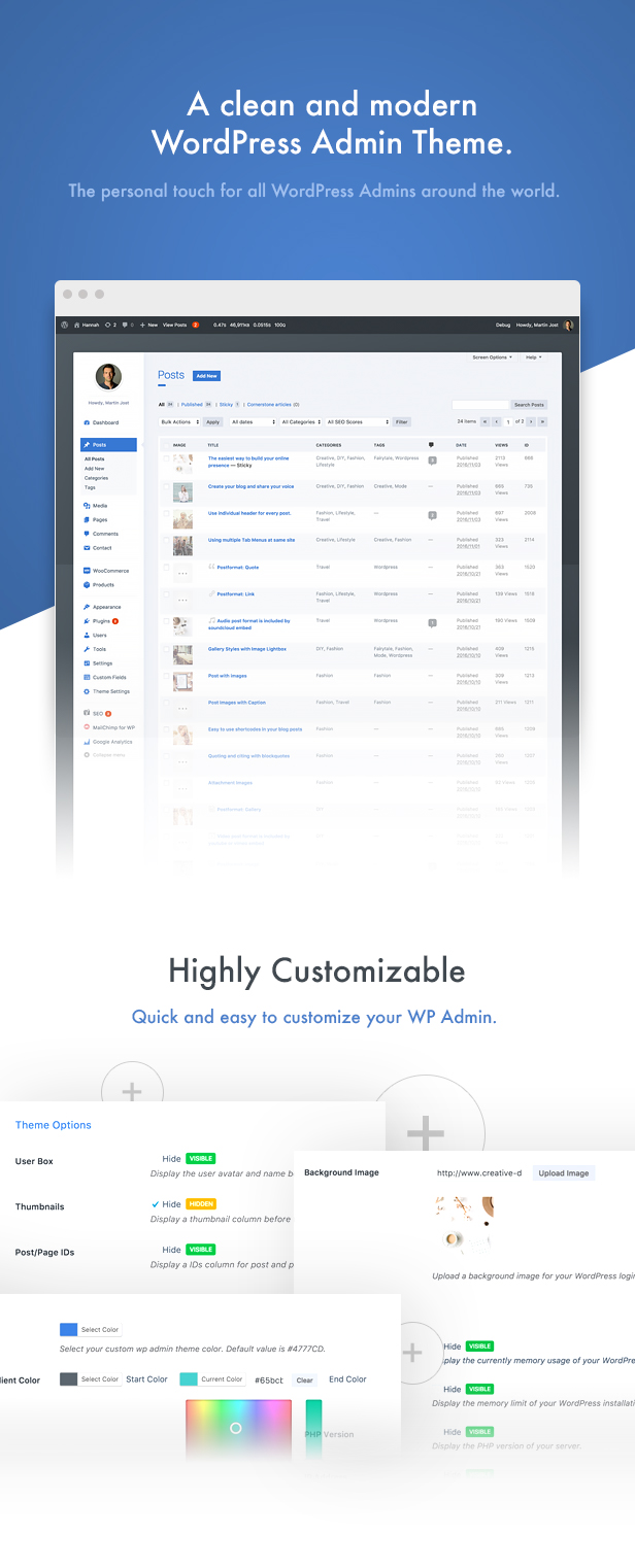 wphave Admin - Một WordPress sạch sẽ và hiện đại Admin Theme - 1