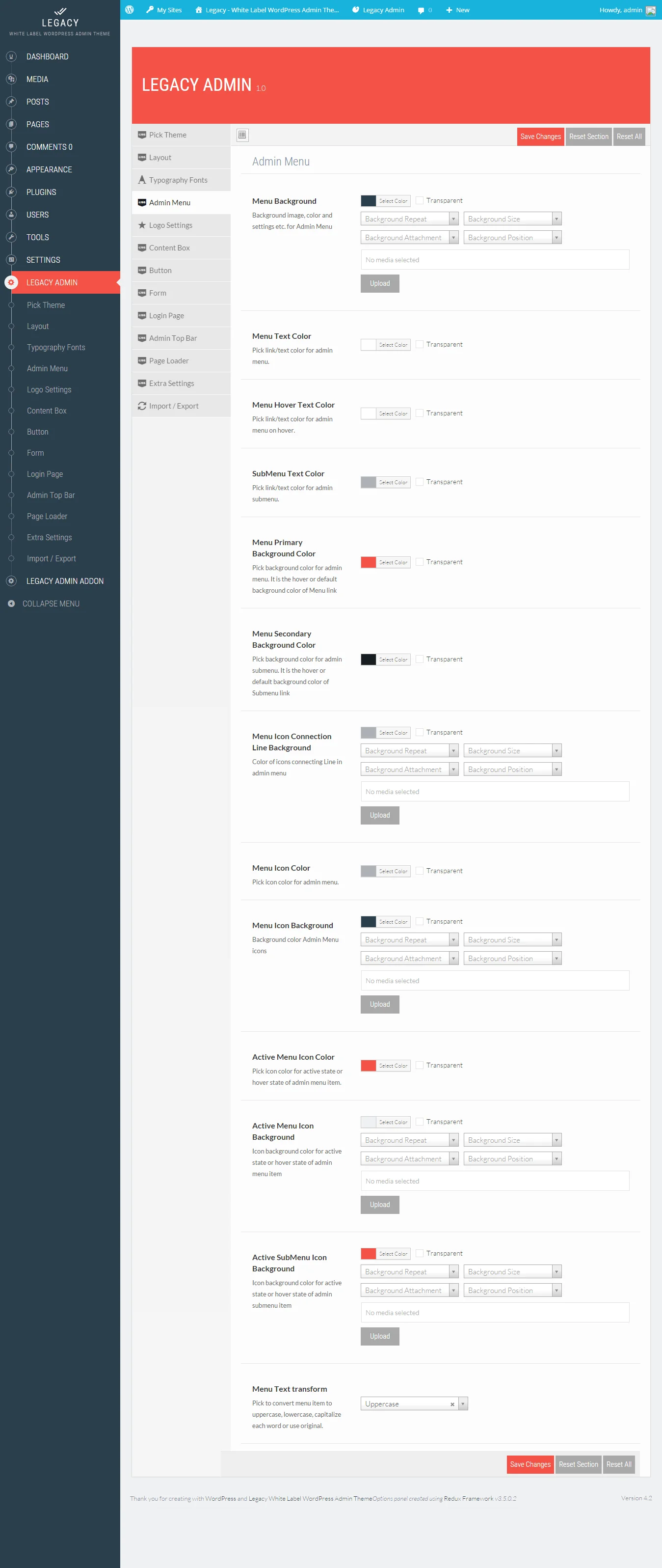 Legacy - White label WordPress Admin Theme 2