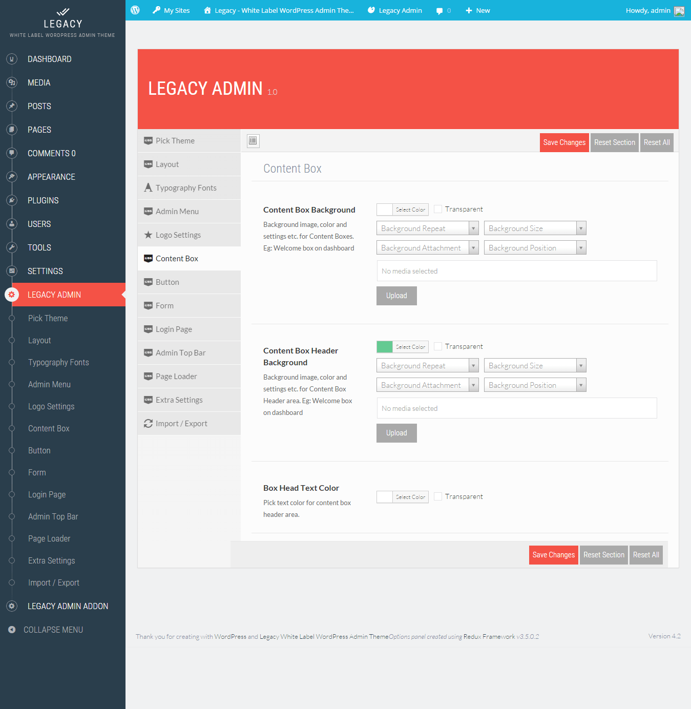 Legacy - White label WordPress Admin Theme 5