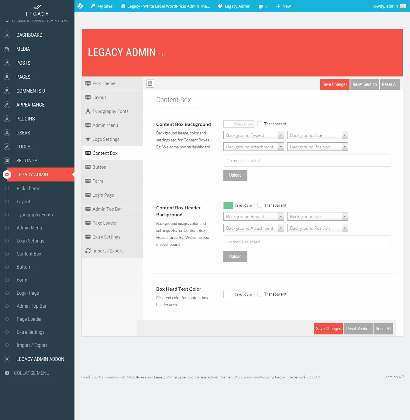 Legacy - White label WordPress Admin Theme 5