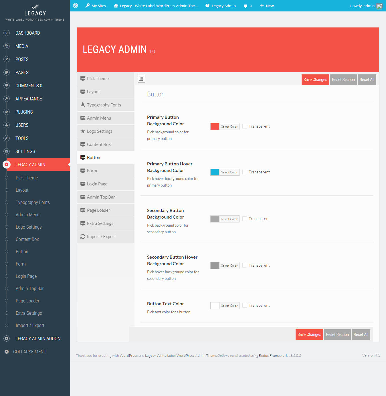 Legacy - White label WordPress Admin Theme 8