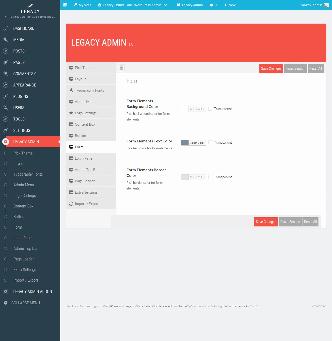 Legacy - White label WordPress Admin Theme 9