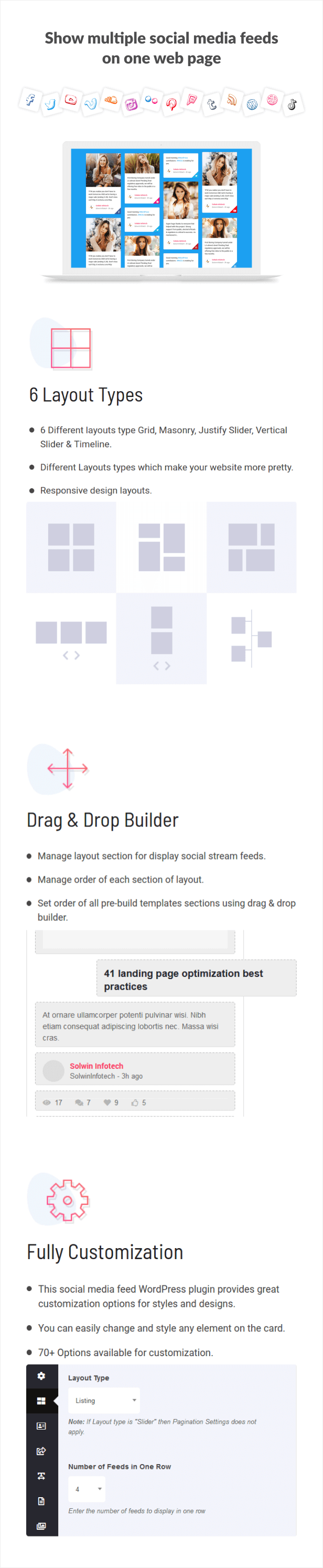 Social Stream Designer - Instagram Facebook Twitter Feed 1