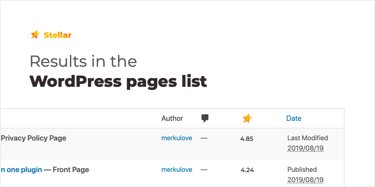 Stellar – Star Rating plugin for WordPress 2