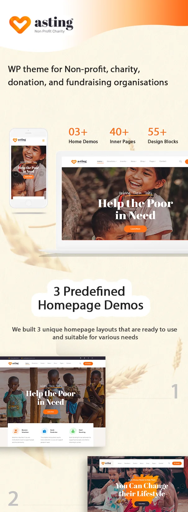 Asting - Charity & Donation WordPress Theme 1