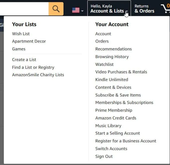 Cách ẩn Đơn đặt hàng hoặc Mua hàng trên Amazon 2 Cách ẩn Đơn đặt hàng hoặc Mua hàng trên Amazon