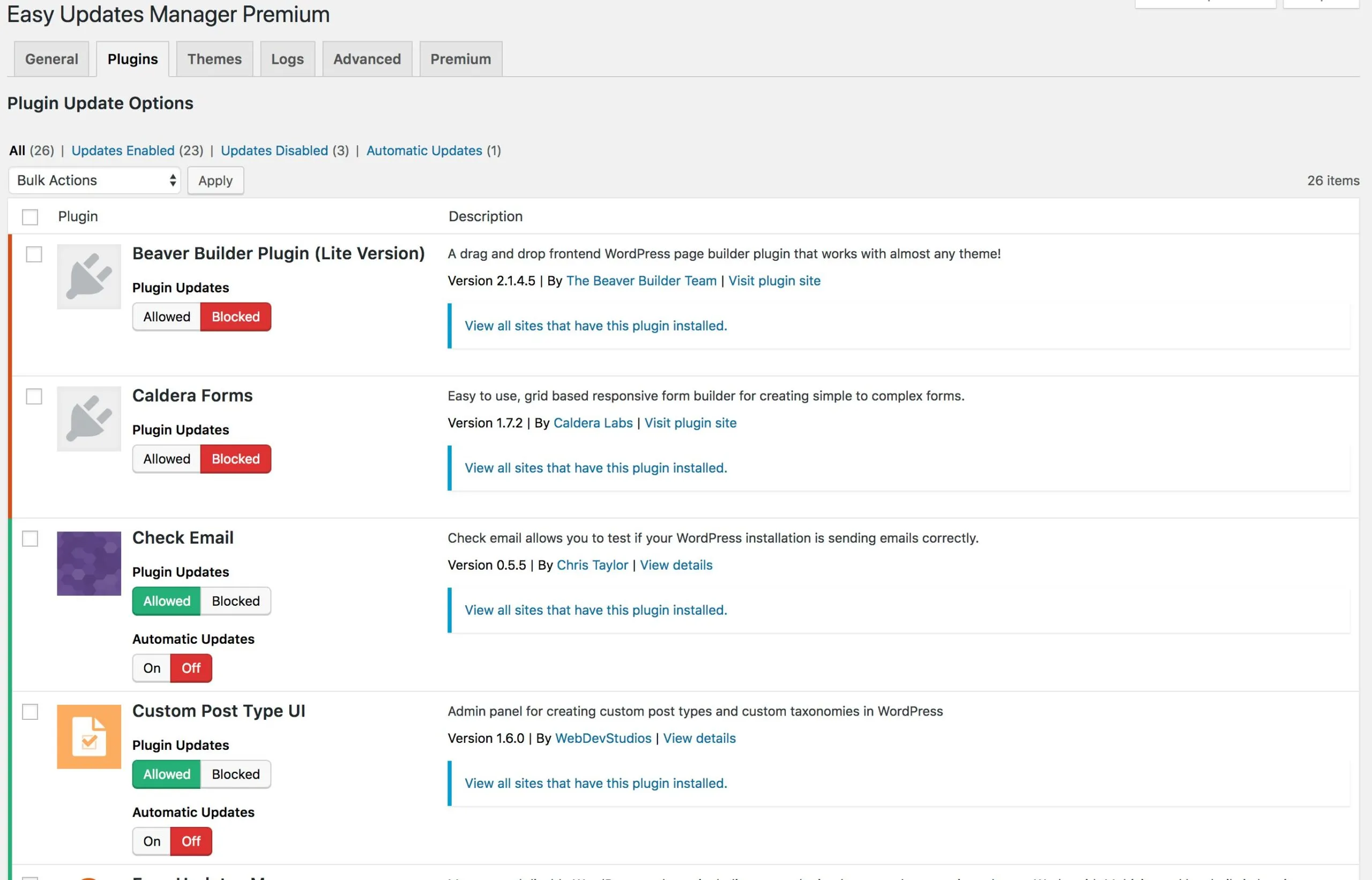 Easy Updates Manager Premium 4