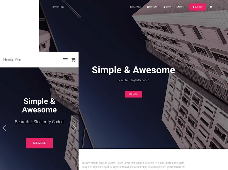 Hestia PRO Modern Material Design Theme