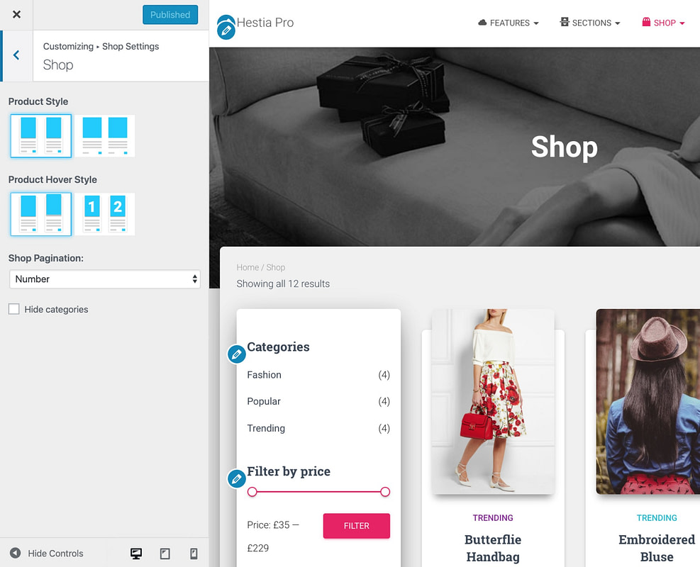 Hestia PRO tương thích hoàn toàn Woocommerce