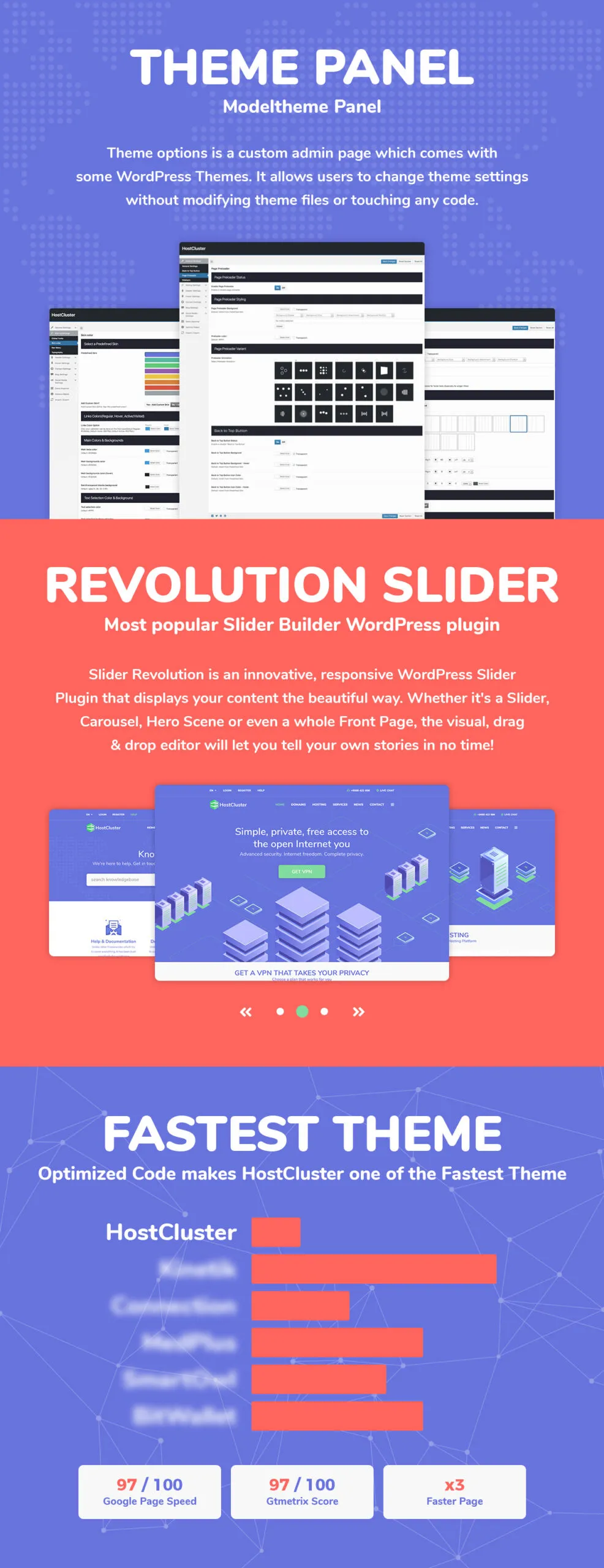 HostCluster - WHMCS Hosting WordPress Theme 3